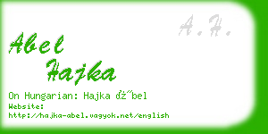 abel hajka business card